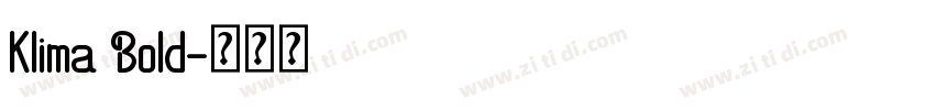 Klima Bold字体转换
